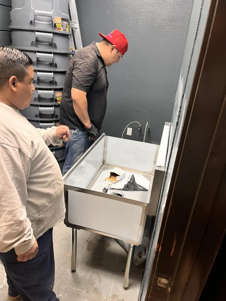 Commercial plumbing and sink installation in Branch